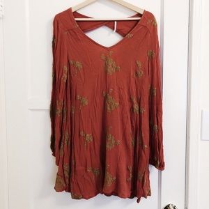 Free People Long Sleeved Mini Dress